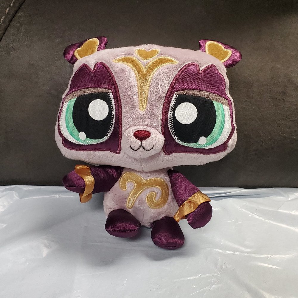 Plush Littlest Pet Shop Panda Stuffed Animal - Purple - 8" Tall - 2008